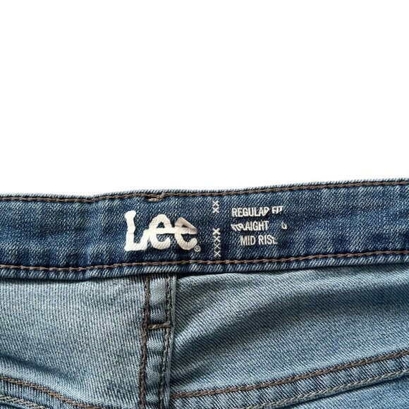 Lee Blue Jeans Women's Size 16M Pockets Zipper RN130273 Cotton Polyester Spandex - Picture 3 of 4